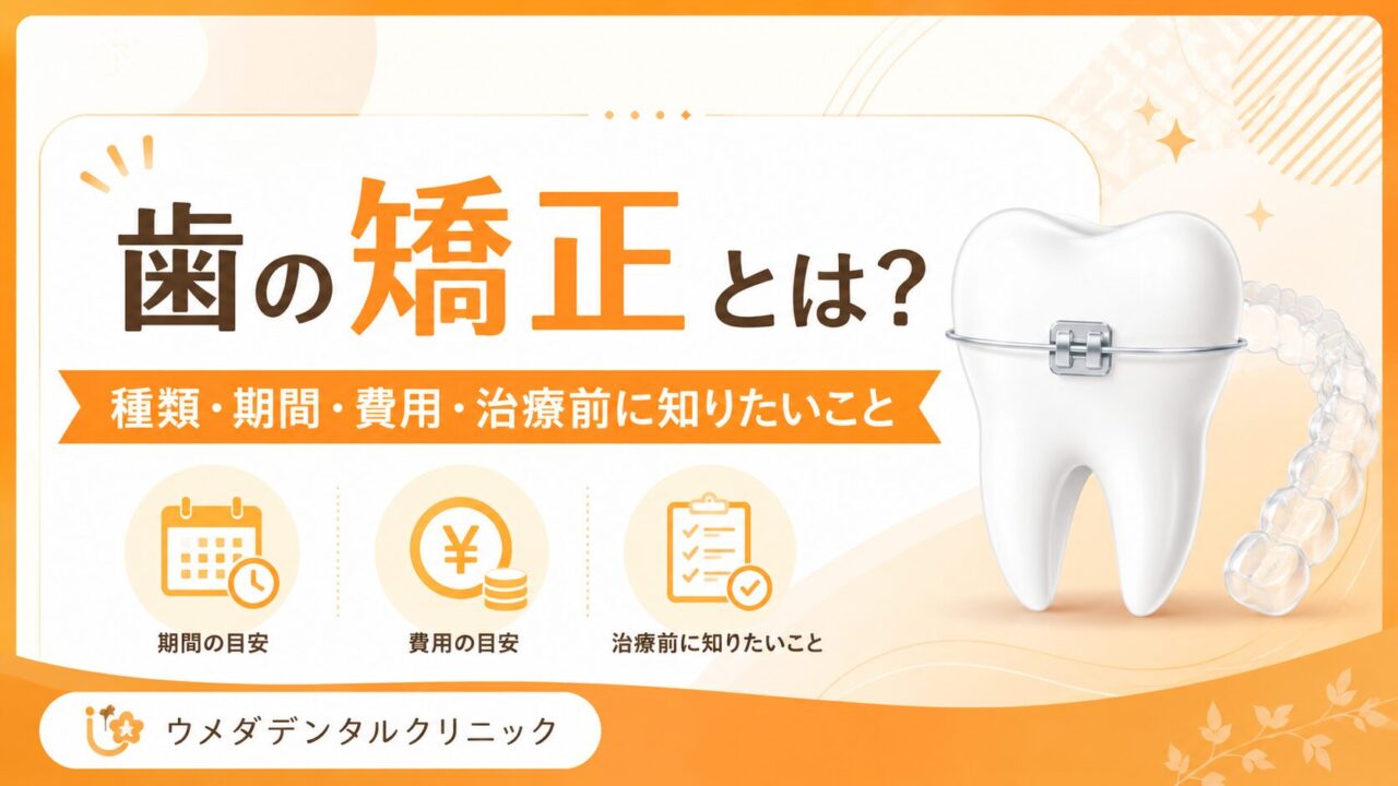 歯の矯正とは？種類・期間・費用・治療前に知りたいこと