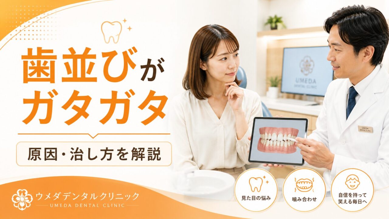 歯並びがガタガタになる原因は?叢生の治し方・期間・費用を解説