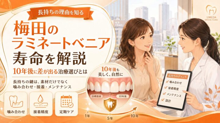 梅田のラミネートベニア寿命を解説｜10年後に差が出る治療選びとは