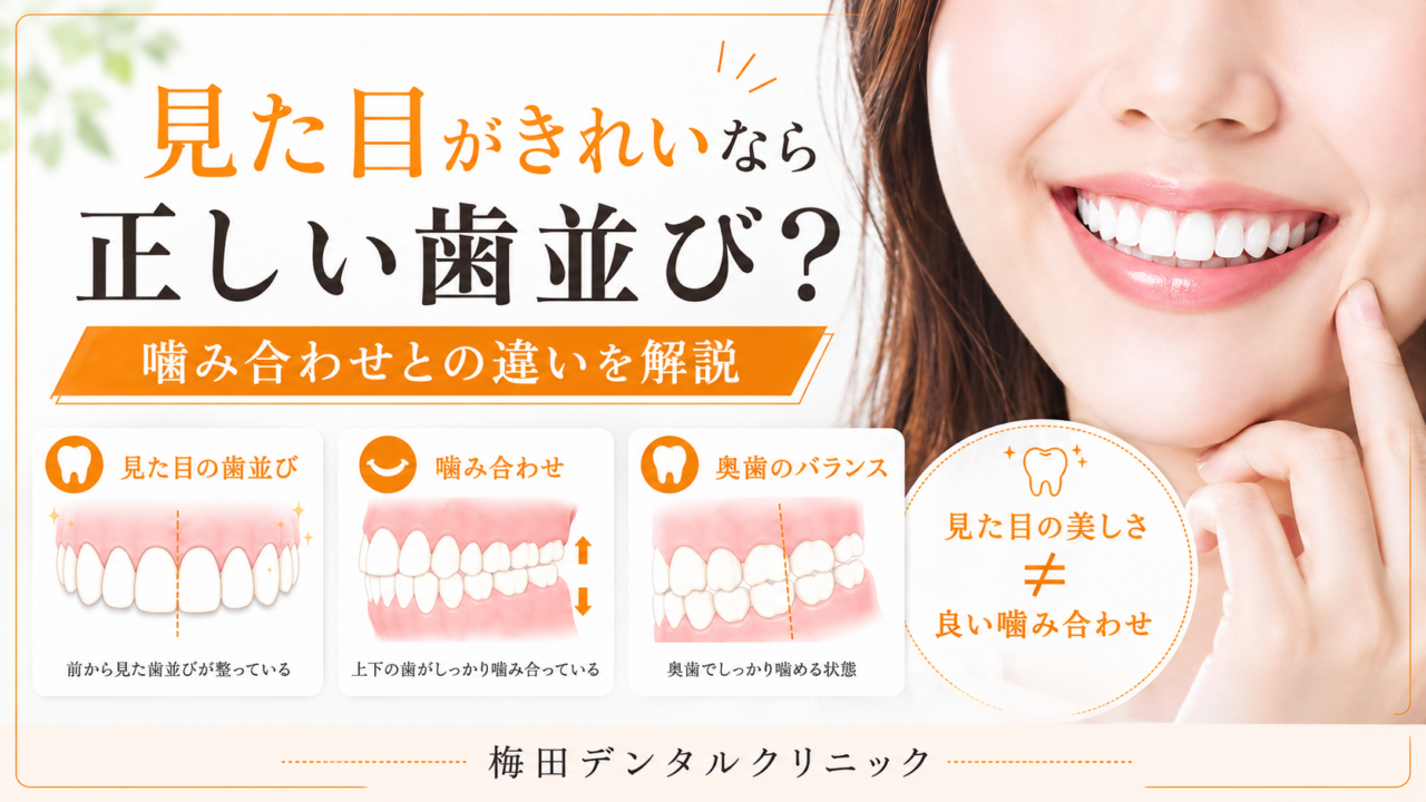 見た目がきれいなら正しい歯並び?噛み合わせとの違いを解説