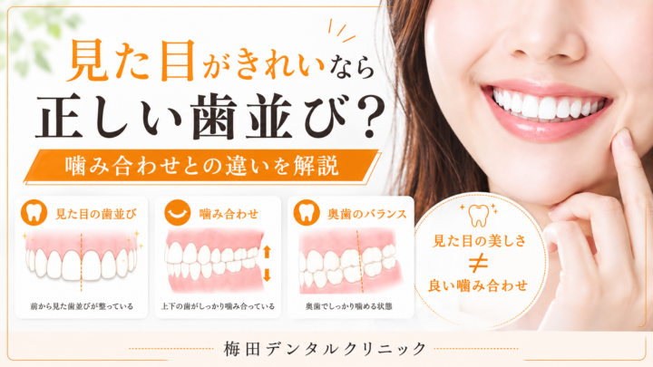 見た目がきれいなら正しい歯並び？噛み合わせとの違いを解説