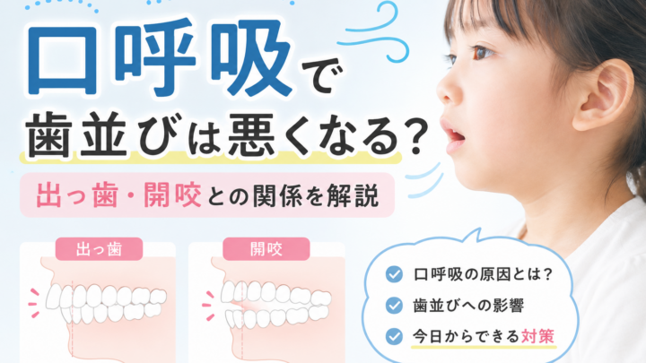 口呼吸で歯並びは悪くなる？出っ歯・開咬との関係を解説