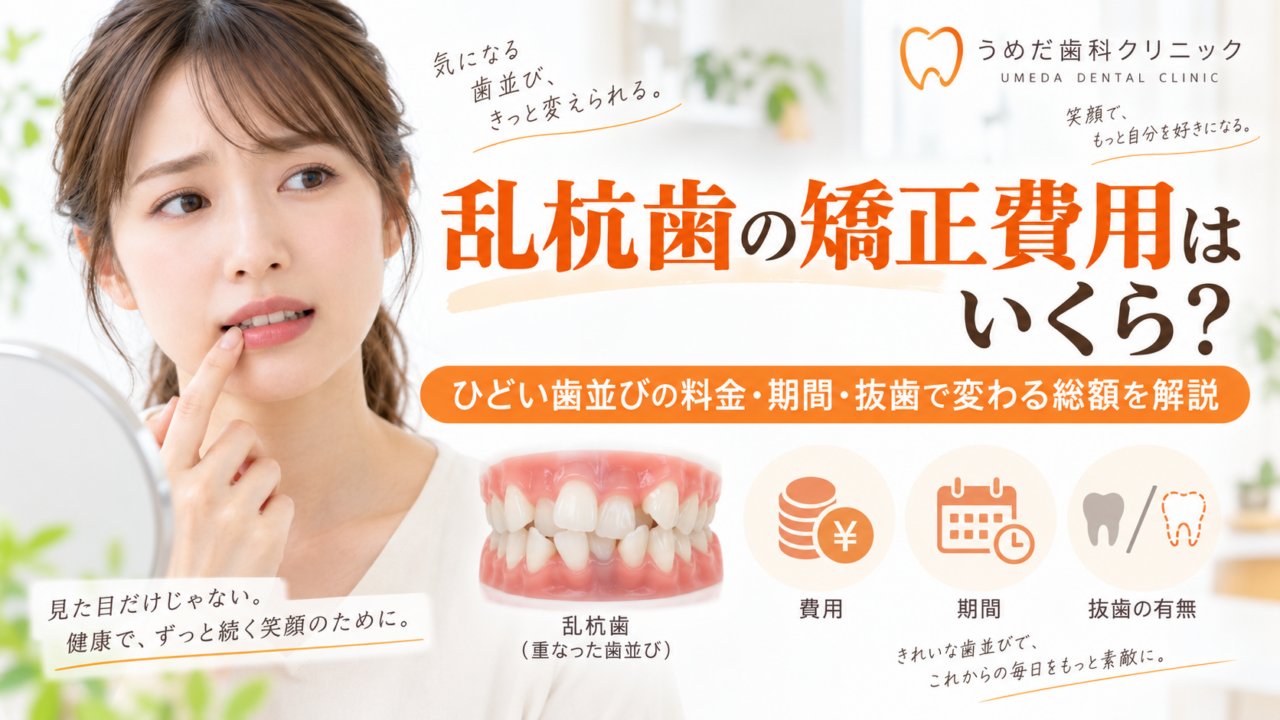 乱杭歯の矯正費用はいくら?ひどい歯並びの料金・期間・抜歯で変わる総額を解説