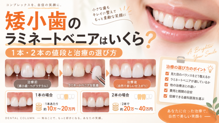 矮小歯のラミネートベニアはいくら？1本・2本の値段と治療の選び方