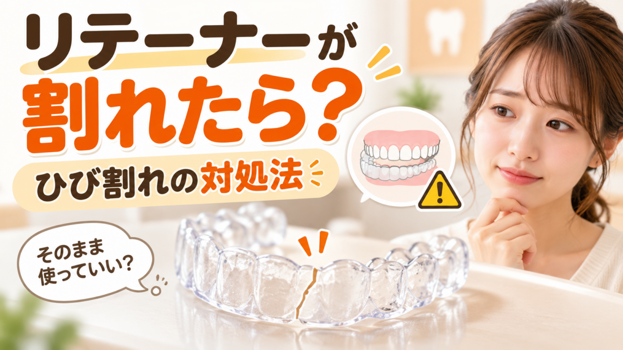 リテーナーが割れたら使っていい？ひび割れの対処法と修理・再作製の判断